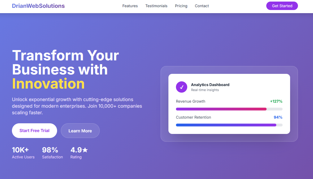 Business Landing Page